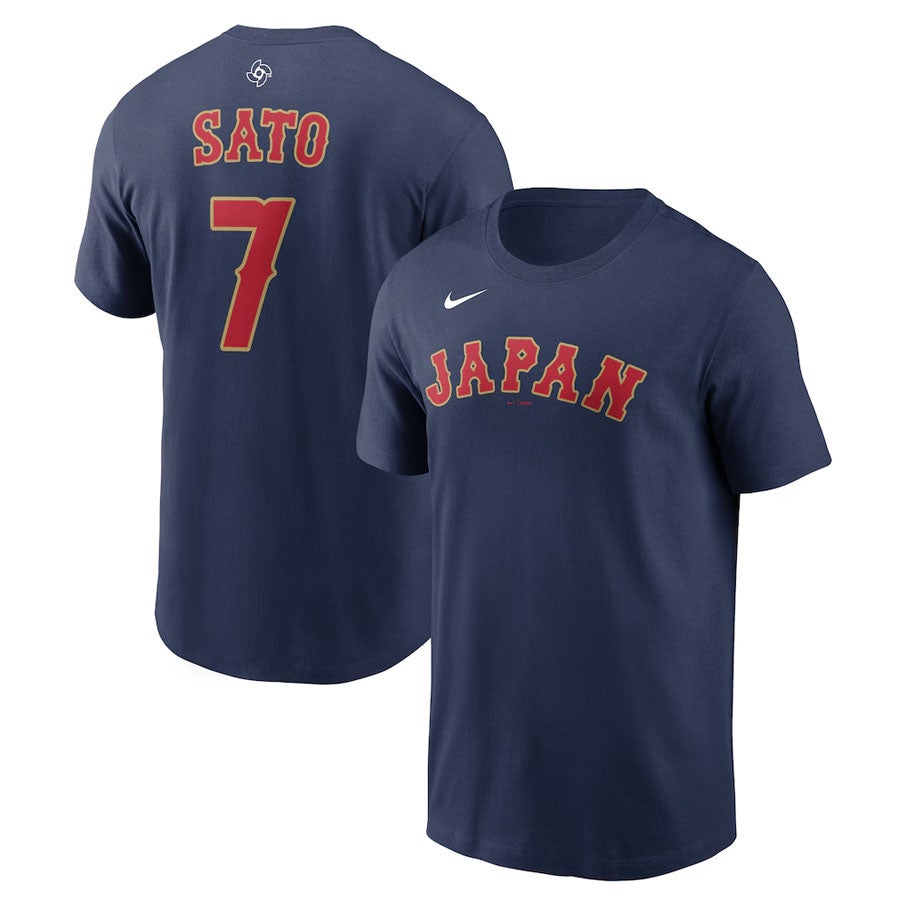 WBC 佐藤輝明 #7 侍ジャパン 日本代表 Tシャツ 【国内モデル】2026