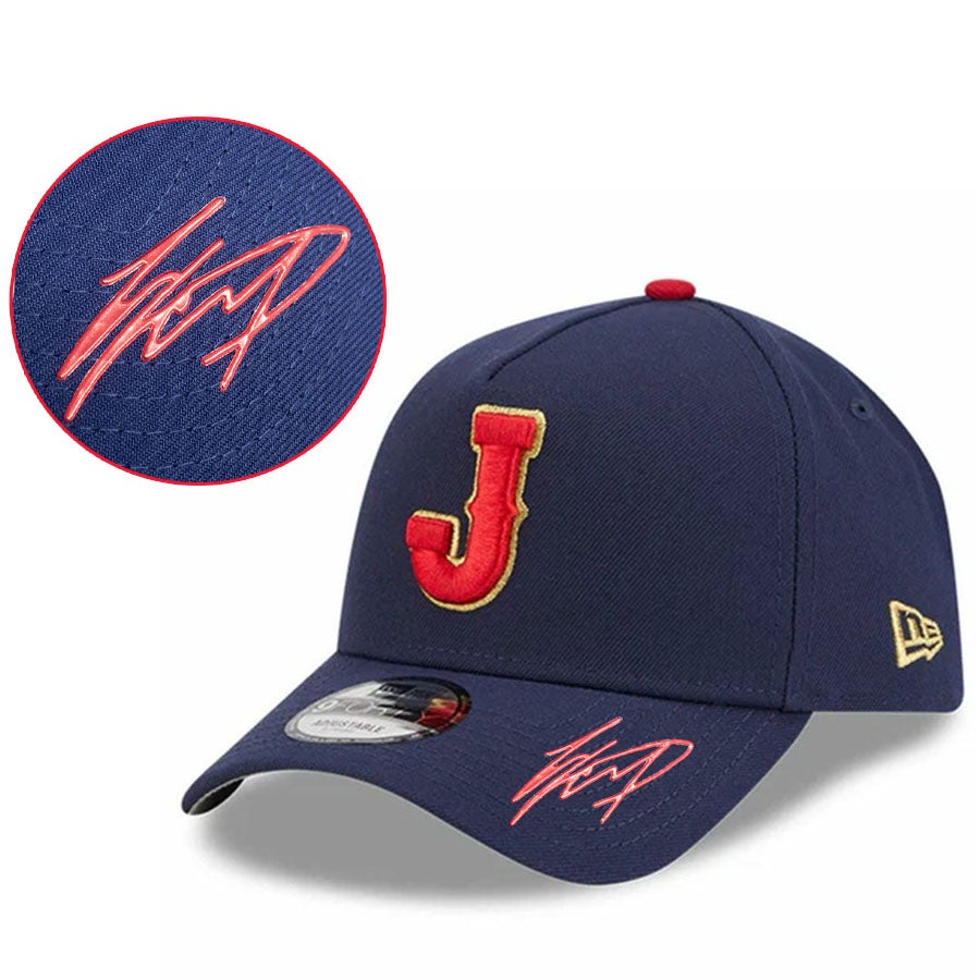 デコピン風のパッチ&大谷選手サイン刺繍デザインのキャップが新入荷