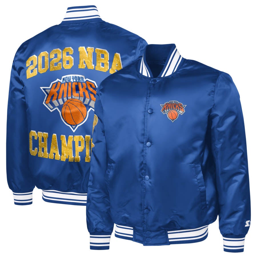 ミッチェルアンドネス NBA ニックススタジャンブルー NBA ニックス ジャケット 【海外モデル】NBAファイナル2026 優勝記念