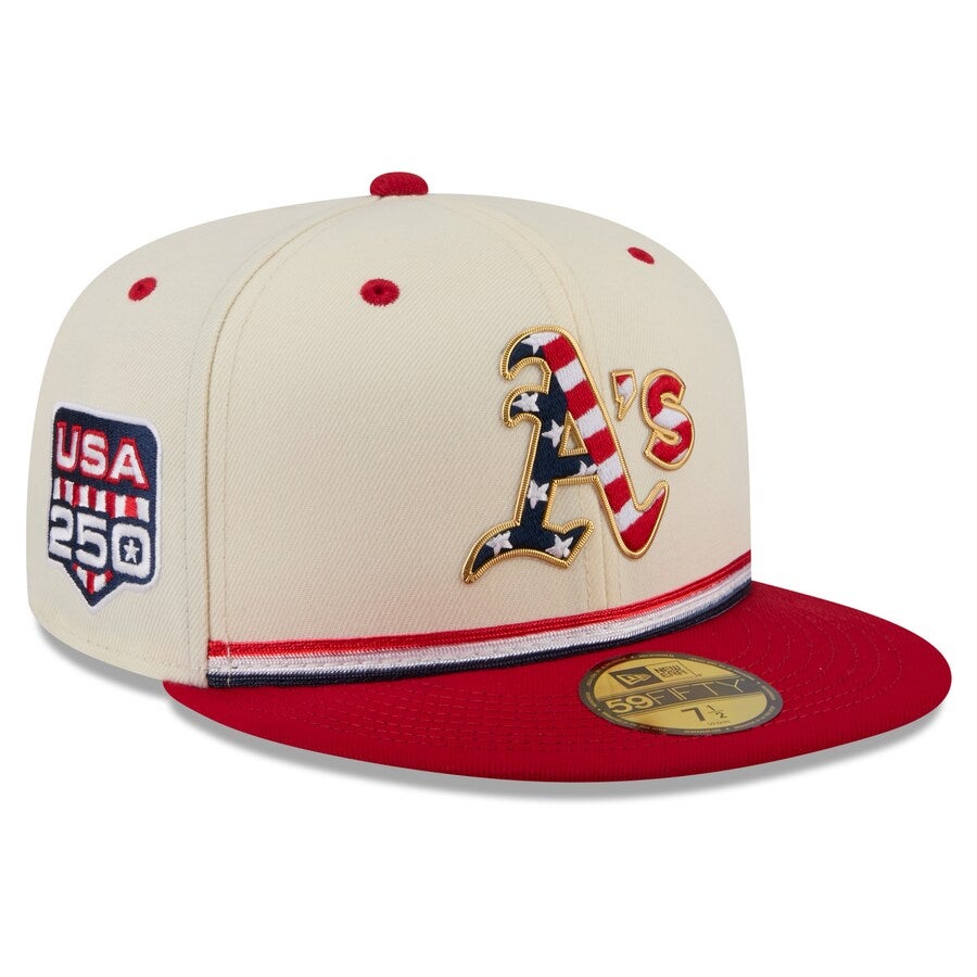 新品 アスレチックス59FIFTYキャップ 7 1/4 米国野球殿堂パッチ MLB アスレチックス キャップ 【海外モデル】2026 独立記念日 Fourth