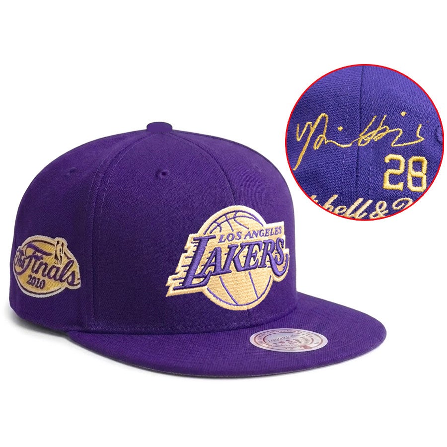 NBA 八村塁 レイカーズ キャップ サイン刺繍入り Official Team Color
