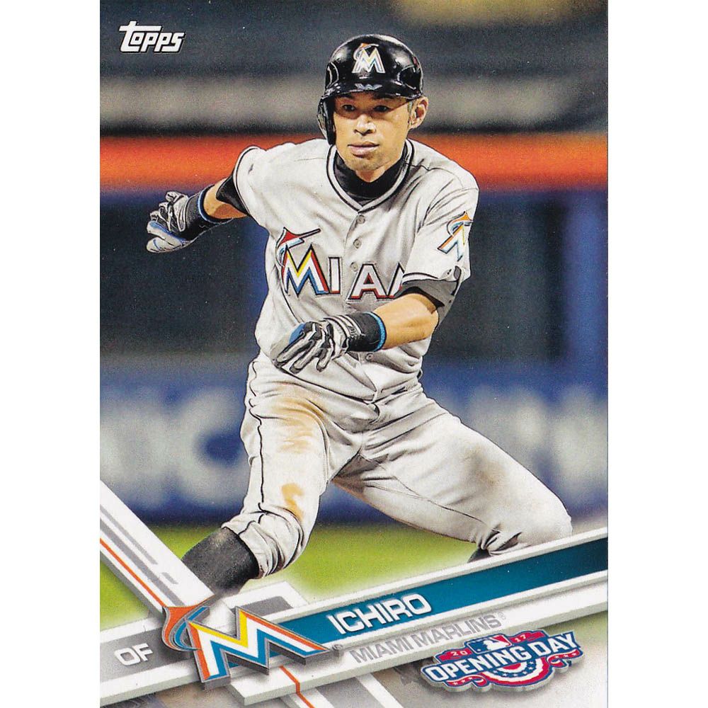 fleer focus  ichiro/イチロー ジャージ プリント カード MLB イチロー マイアミ・マーリンズ トレーディングカード/スポーツ