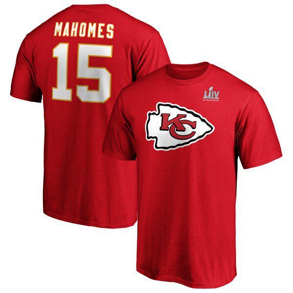 NFL パトリック・マホームズ Tシャツ スーパーボウル レッド - NFL