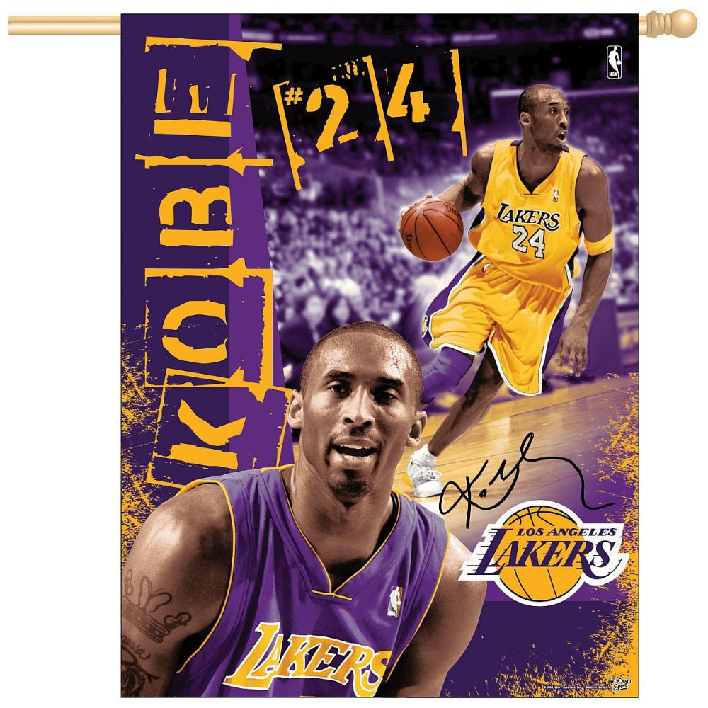 NBA コービー・ブライアント レイカーズ バーティカル フラッグ: 27 x