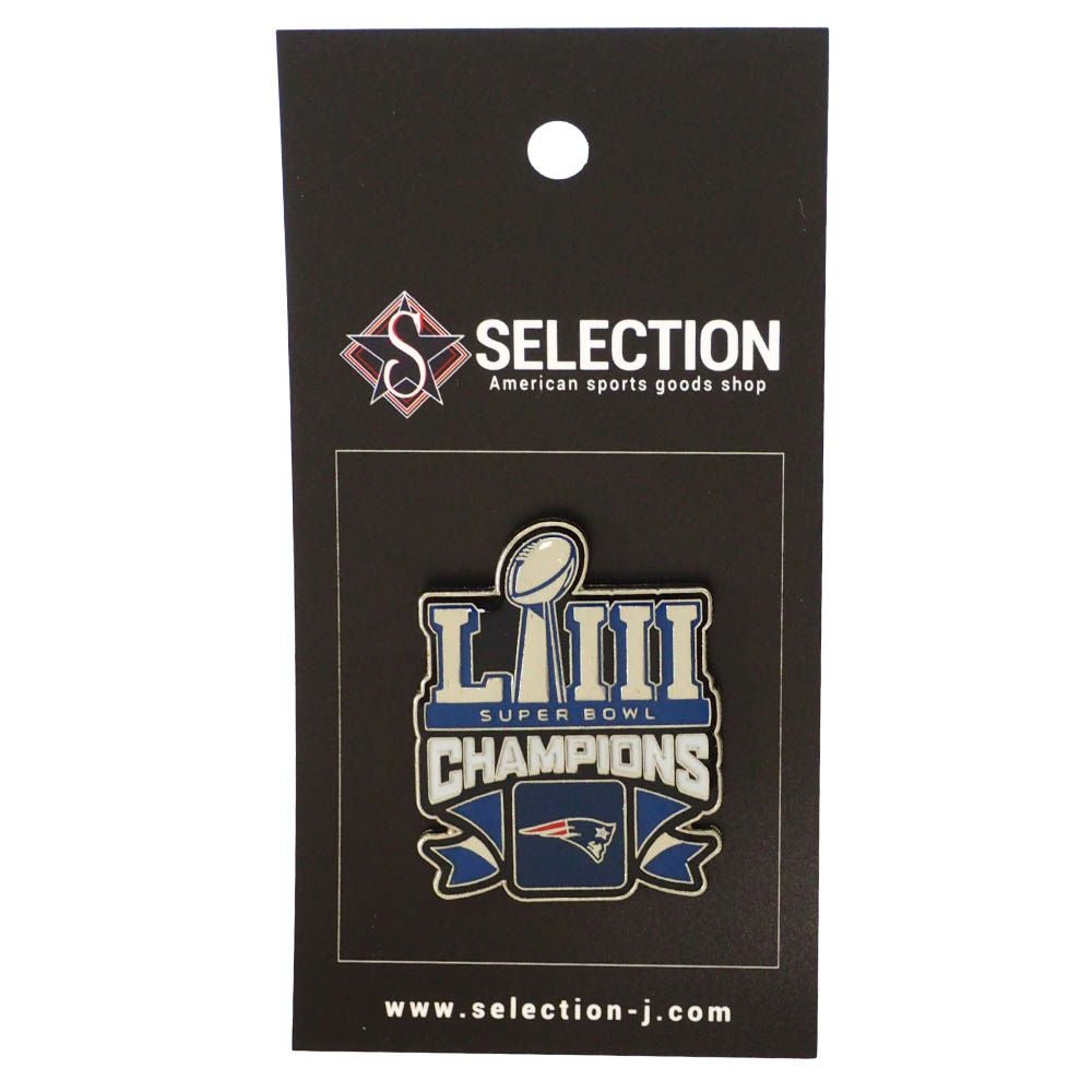 NFL ペイトリオッツ ピンバッチ 第53回スーパーボウル 優勝記念