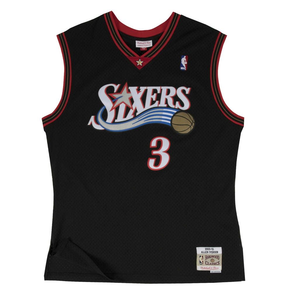 【希少！刺繍ユニフォーム】NBA アイバーソン ユニフォーム 極希少品】アイバーソン Reebok USA ユニフォーム ネイビー XL バスケ