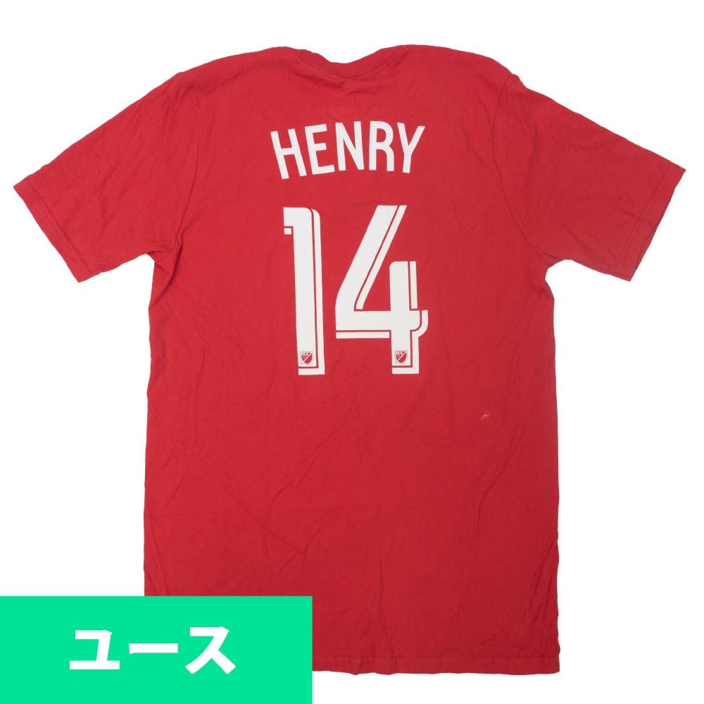【US規格】希少  NORTH DELTA サッカーシャツ 赤 S MLS ティエリ・アンリ ニューヨーク・レッドブルズ Tシャツ ユース