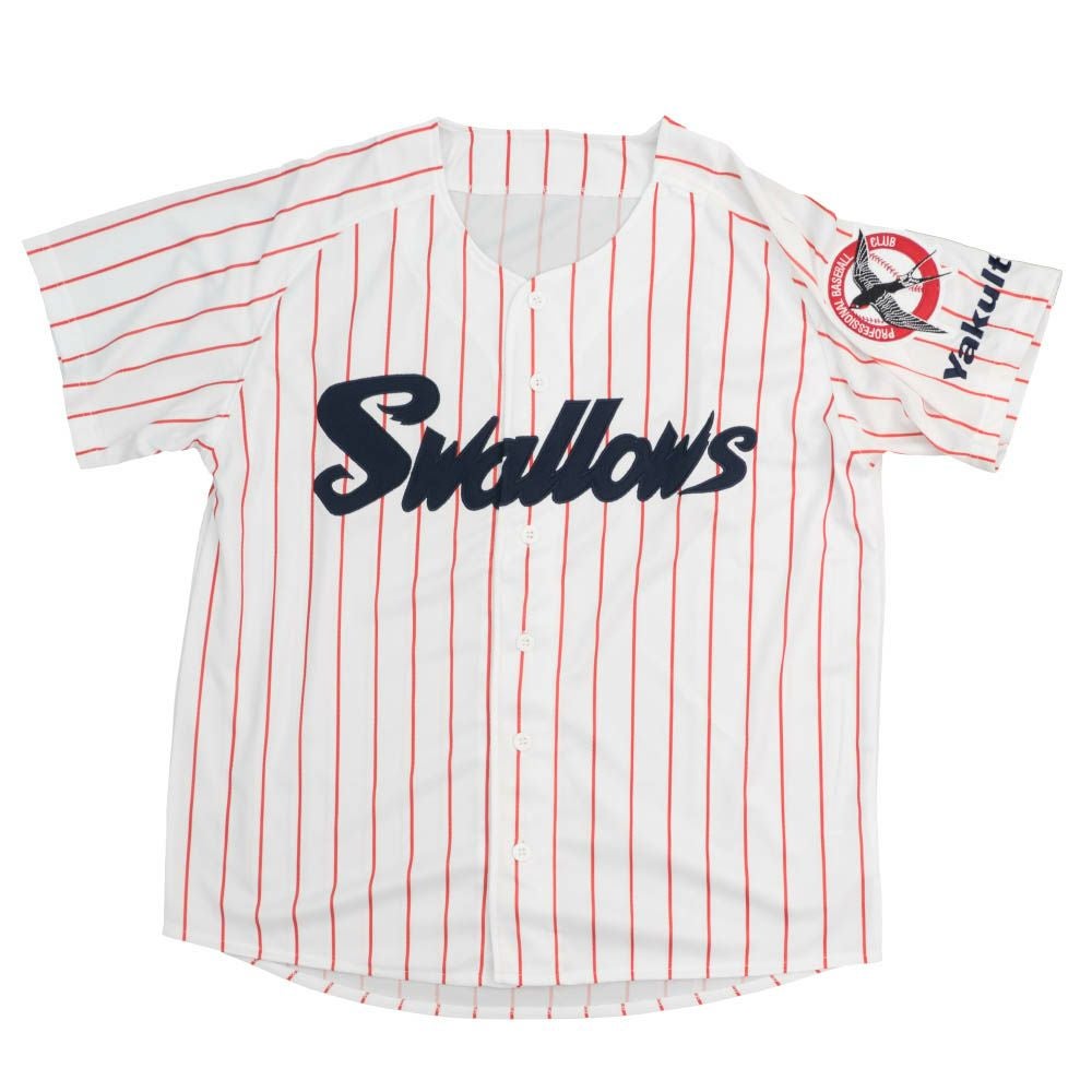 ヤクルトスワローズ 大引啓次 1999-2005復刻白地ストライプユニフォーム 東京ヤクルトスワローズ グッズ ユニフォーム/ジャージ 復刻 1999